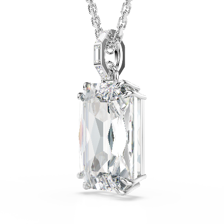 Resim Millenia Kolye, Sekizgen kesim, Beyaz, Rodyum kaplama