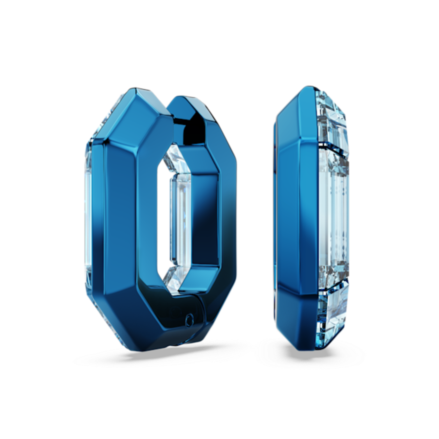 Resim Lucent halka küpeler, Sekizgen şekil, Küçük, Mavi