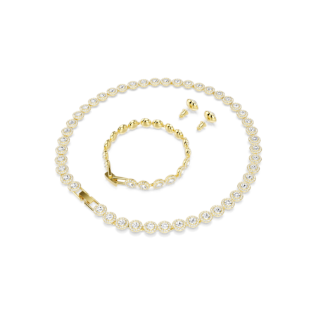 Resim Una Angelic Set, Set (3), Yuvarlak kesim, Beyaz, Altın rengi kaplama