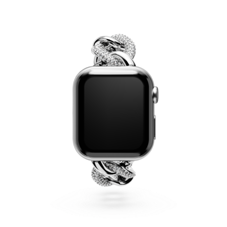 Resim Sparkling Zincir kordon, Apple Watch® 40 mm ve 41 mm ile uyumlu, Gümüş rengi, Paslanmaz çelik