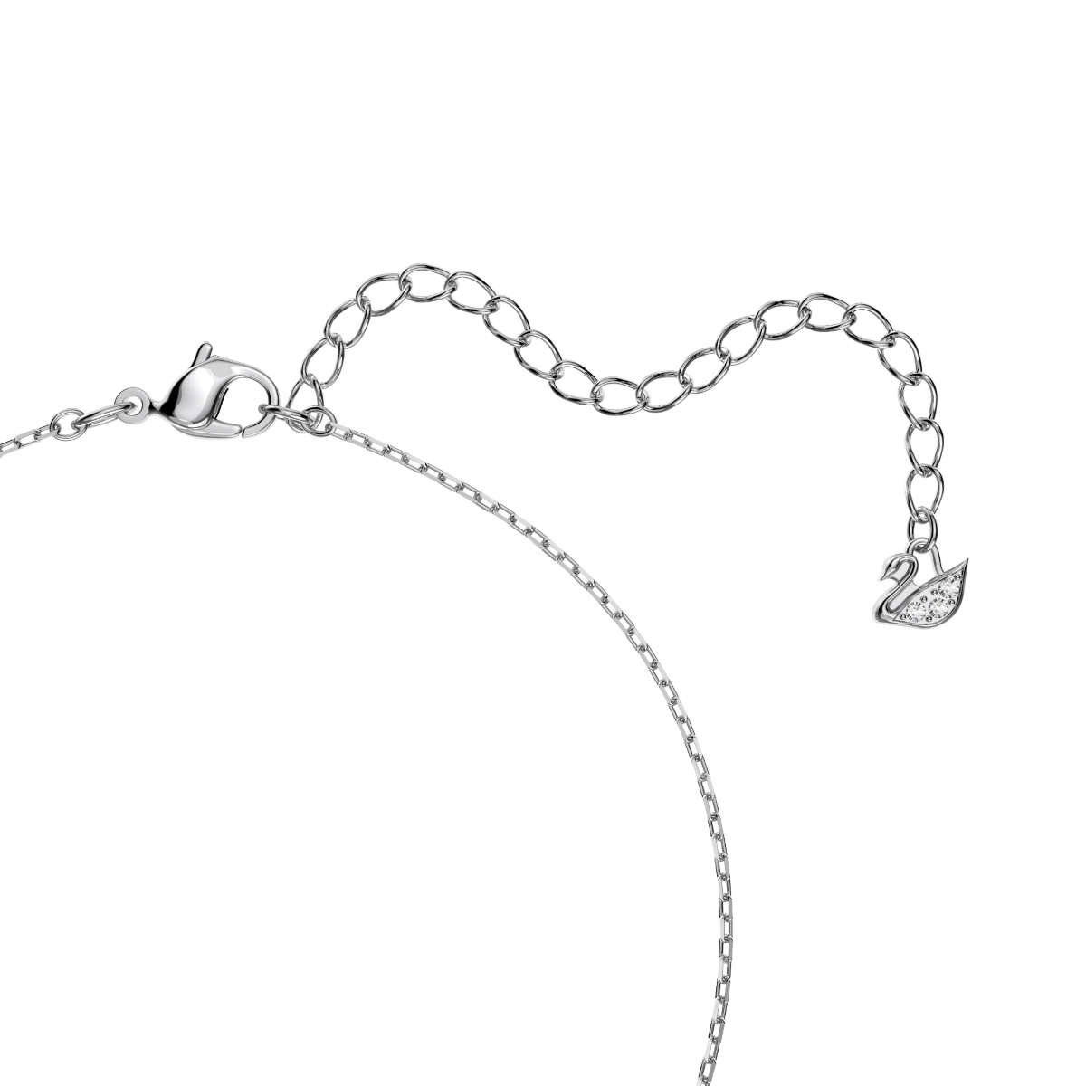 Resim Swarovski Sparkling Dance Kolye, Yuvarlak kesim, Beyaz, Rodyum kaplama