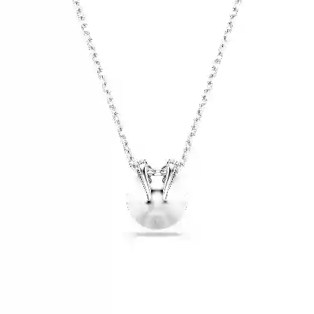 Resim Bella V Kolye, Yuvarlak kesim, Pembe, Rodyum kaplama