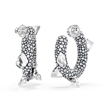 Resim Sublima halka küpeler, Çivi, Beyaz, Rodyum kaplama