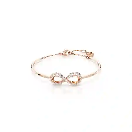 Resim Hyperbola Bileklik, Infinity, Beyaz, Pembe altın rengi kaplama