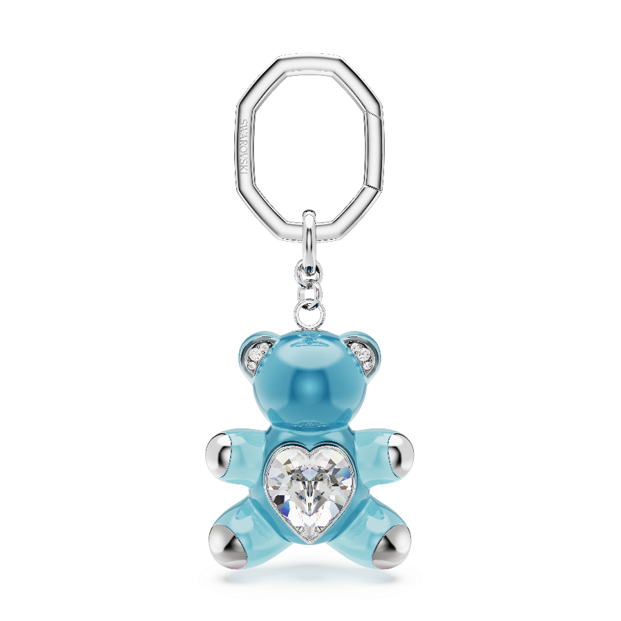 Resim Teddy Anahtarlık, Ayıcık, Mavi, Rodyum kaplama