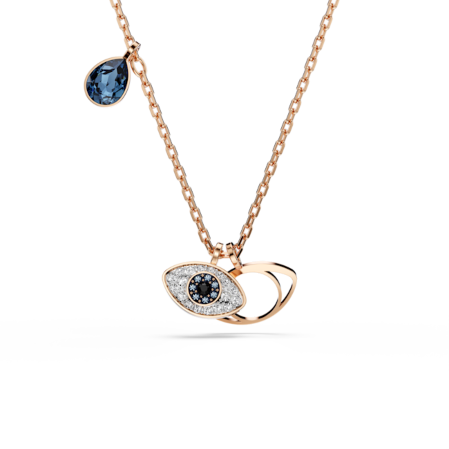 Resim Symbolica Kolye, Göz, Çok renkli, Pembe altın rengi kaplama