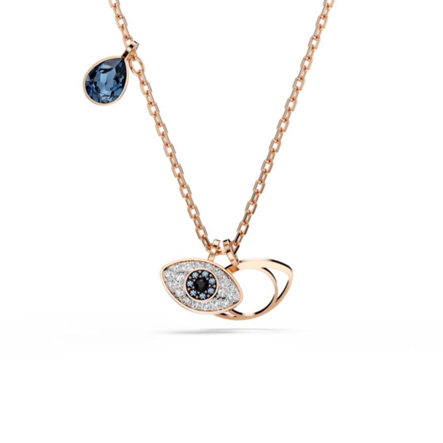 Resim Symbolica Kolye, Göz, Çok renkli, Pembe altın rengi kaplama