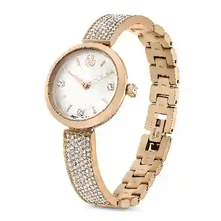 Resim Illumina Saat, İsviçre Üretimi, Metal bileklik, Rose Altın tonu, Pembe altın rengi yüzey