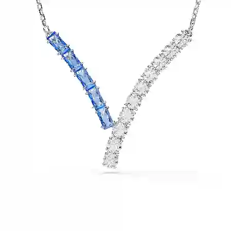 Resim Matrix Kolye, Karışık kesimler, Mavi, Rodyum kaplama