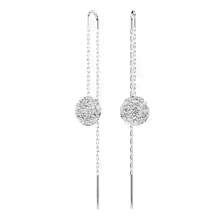 Resim Meteora damla küpeler, Beyaz, Rodyum kaplama