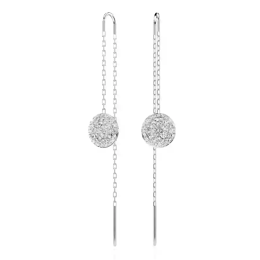 Resim Meteora damla küpeler, Beyaz, Rodyum kaplama