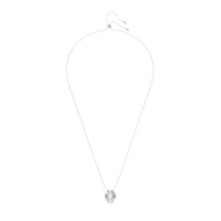 Resim Mesmera Kolye, Sekizgen kesim, Büyük, Beyaz, Rodyum kaplama