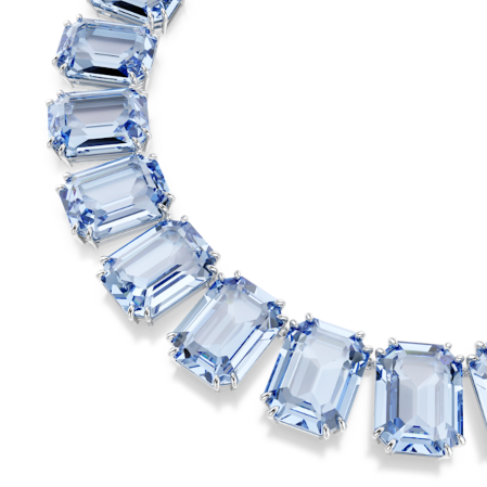 Resim Una Kolye, Sekizgen kesim, Mavi, Rodyum kaplama