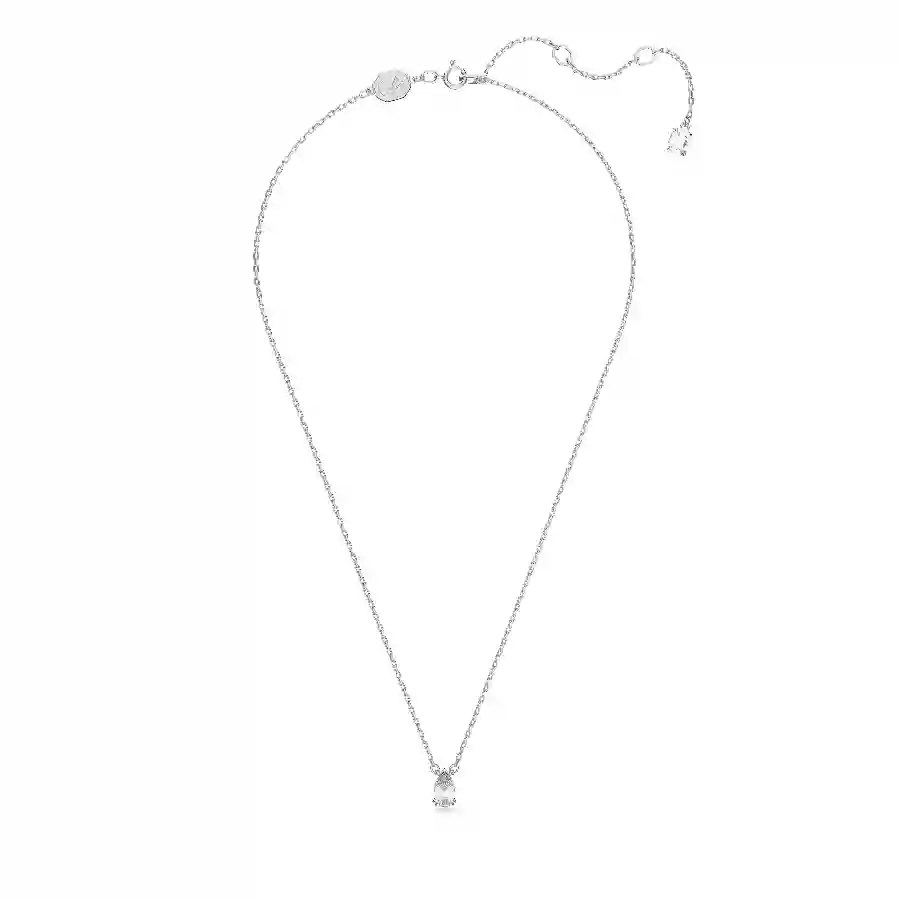 Resim Millenia Kolye, Armut kesim, Beyaz, Rodyum kaplama