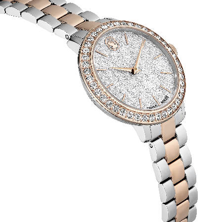 Resim Saat, İsviçre Üretimi, Metal bileklik, Gümüş Rengi, Pembe altın rengi yüzey