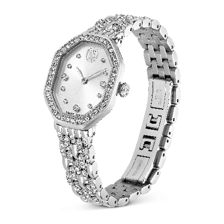 Resim Dextera Octagon Saat, İsviçre Üretimi, Metal bileklik, Gümüş Rengi, Paslanmaz çelik