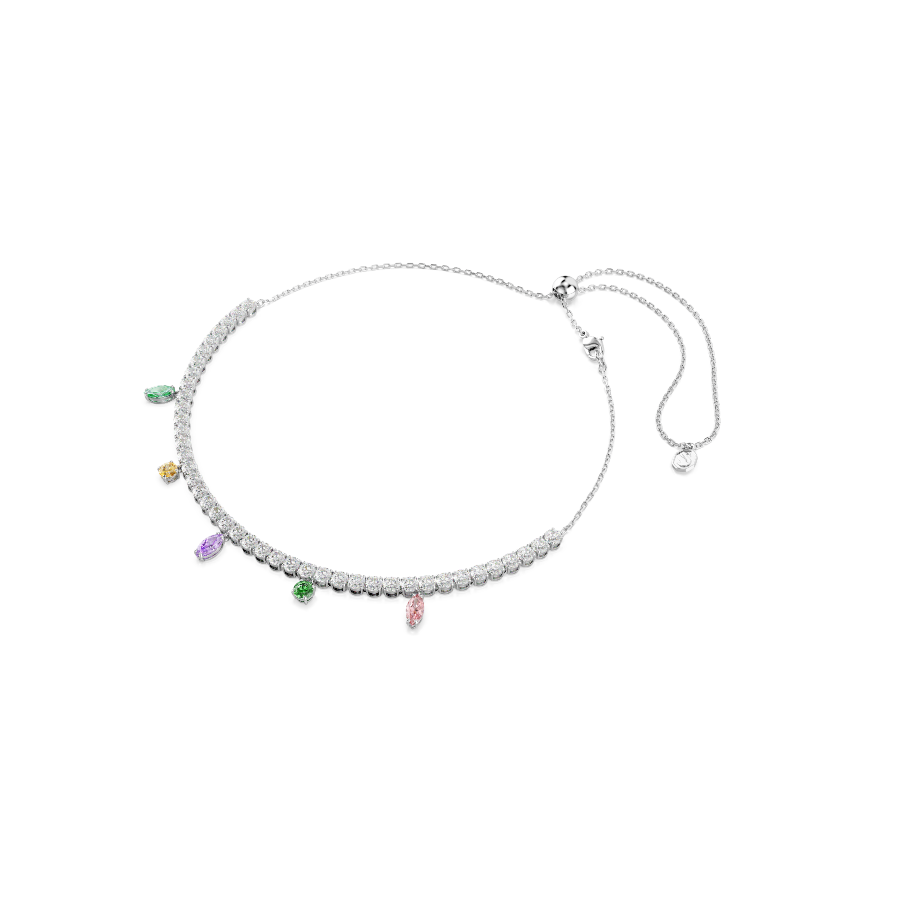 Resim Ariana Grande x Swarovski Tennis kolye, Karışık kesimler, Çok renkli, Rodyum kaplama