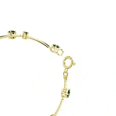 Resim Constella Bileklik, Karışık yuvarlak kesimler, Yeşil, Altın rengi kaplama