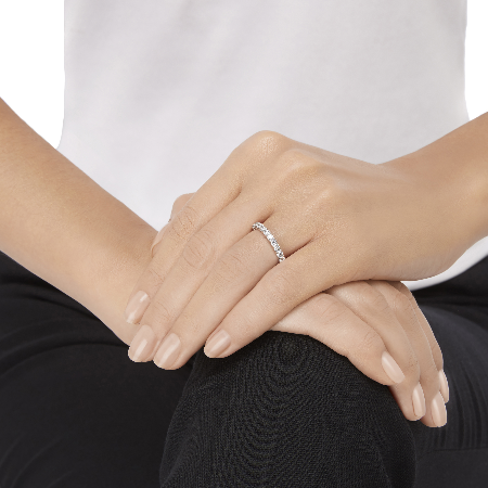 Resim Vittore XL ring, Round cut, White, Rhodium plated