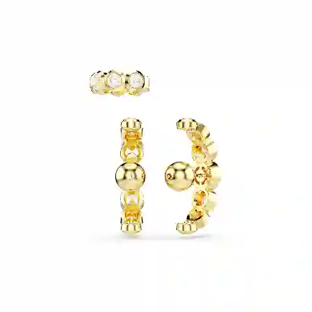 Resim Imber Kelepçe Küpe, Set (3), Yuvarlak kesim, Beyaz, Altın rengi kaplama