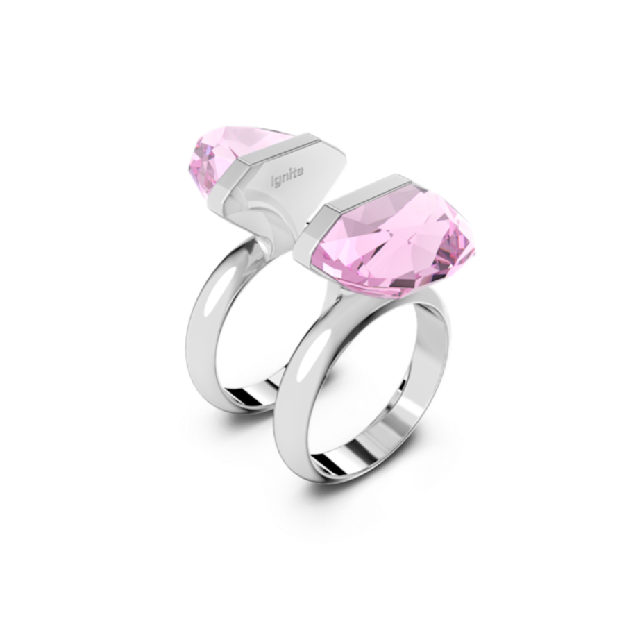 Resim Lucent Yüzük, Mıknatıslı kapama mekanizması, Pembe, Rodyum kaplama