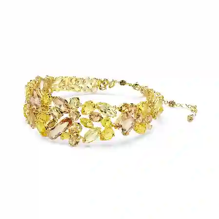 Resim Gema Gerdanlık, Karışık kesimler, Sarı, Altın rengi kaplama