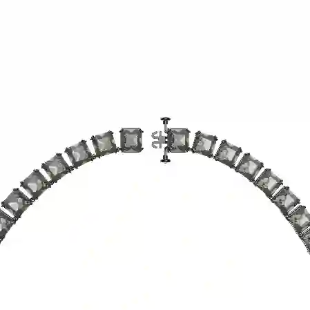 Resim Millenia Kolye, Kare kesim, Uzun, Gri, Rutenyum kaplama