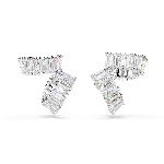 Resim Ariana Grande x Swarovski kelepçe küpe, Baget kesim, Beyaz, Rodyum kaplama