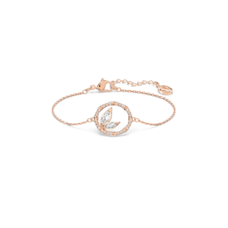 Resim Dellium Bileklik, Bambu, Beyaz, Pembe altın rengi kaplama