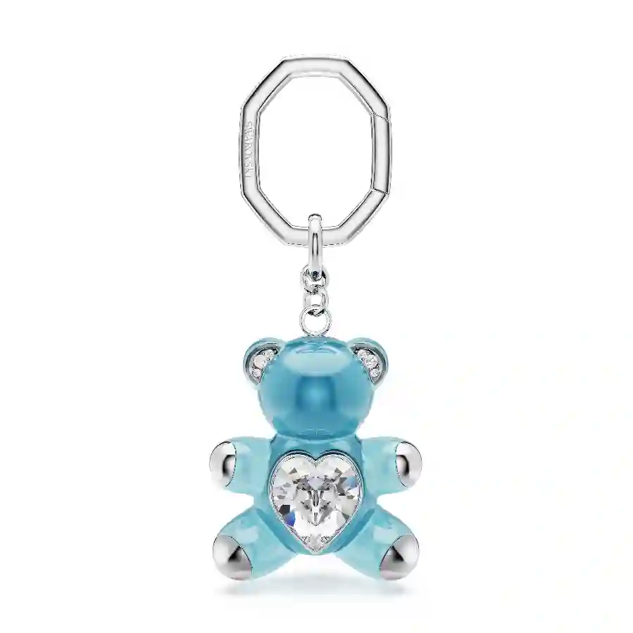 Resim Teddy Anahtarlık, Ayıcık, Mavi, Rodyum kaplama