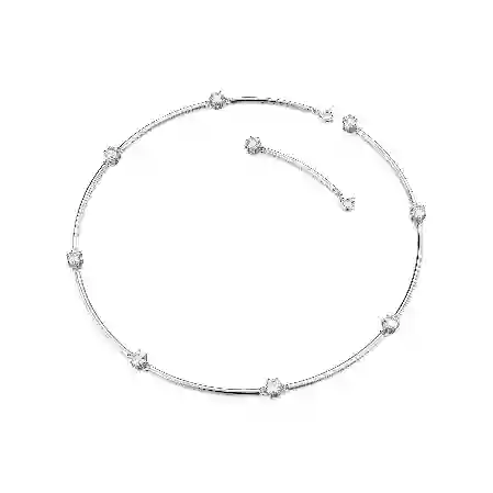 Resim Constella Kolye, Yuvarlak kesim, Beyaz, Rodyum kaplama