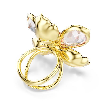 Resim Idyllia Motif Yüzük, Karışık kesimler, Çiçek, Altın rengi kaplama