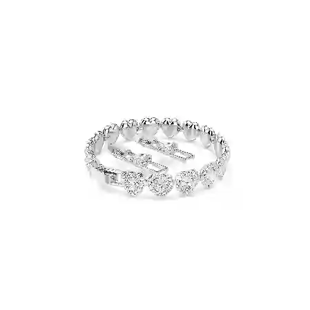 Resim Ariana Grande x Swarovski Tennis bileklik, Karışık kesimler, Kalp, Beyaz, Rodyum kaplama