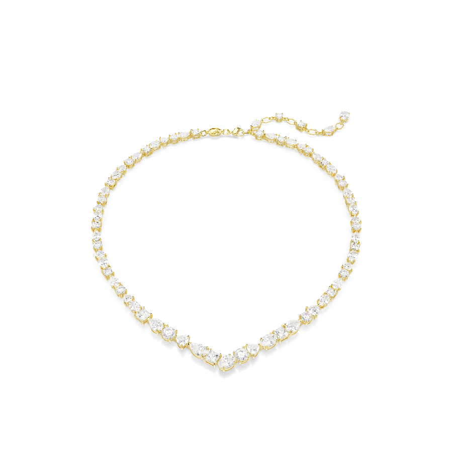 Resim Mesmera Kolye, Karışık kesimler, Beyaz, Altın rengi kaplama