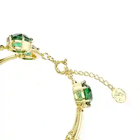 Resim Constella Bileklik, Karışık yuvarlak kesimler, Yeşil, Altın rengi kaplama