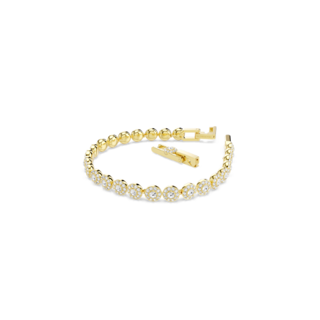 Resim Una Angelic Bileklik, Yuvarlak kesim, Beyaz, Altın rengi kaplama