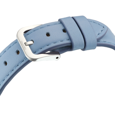 Resim Crystalline Lustre Saat, İsviçre Üretimi, Deri kayış, Mavi, Paslanmaz çelik