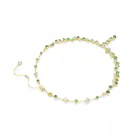 Resim Constella Y-Kolye, Karışık kesimler, Yeşil, Altın rengi kaplama