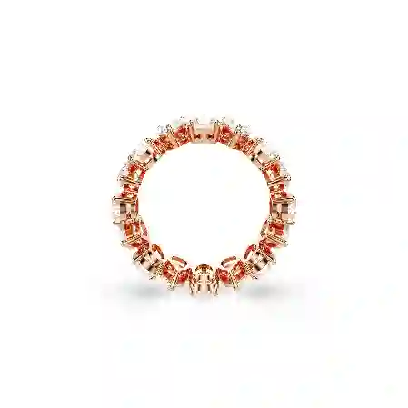 Resim Matrix Vittore Yüzük, Armut kesim, Beyaz, Pembe altın rengi yüzey