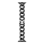 Resim Sparkling Zincir kordon, Apple Watch® 40 mm ve 41 mm ile uyumlu, Siyah, Siyah yüzey
