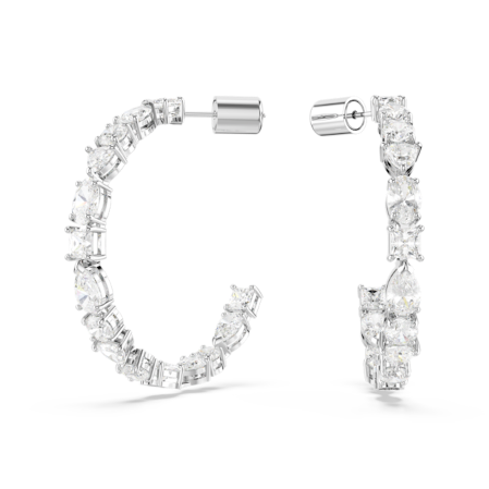 Resim Mesmera halka küpeler, Karışık kesimler, Beyaz, Rodyum kaplama