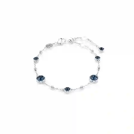 Resim Imber Bileklik, Yuvarlak kesim, Mavi, Rodyum kaplama