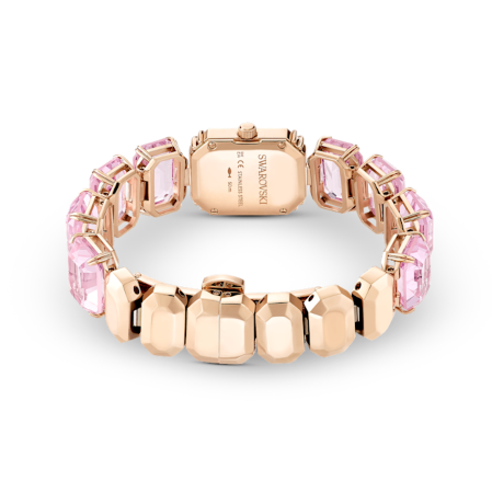 Resim Saat, Sekizgen kesim bileklik, Pembe, Pembe altın rengi yüzey