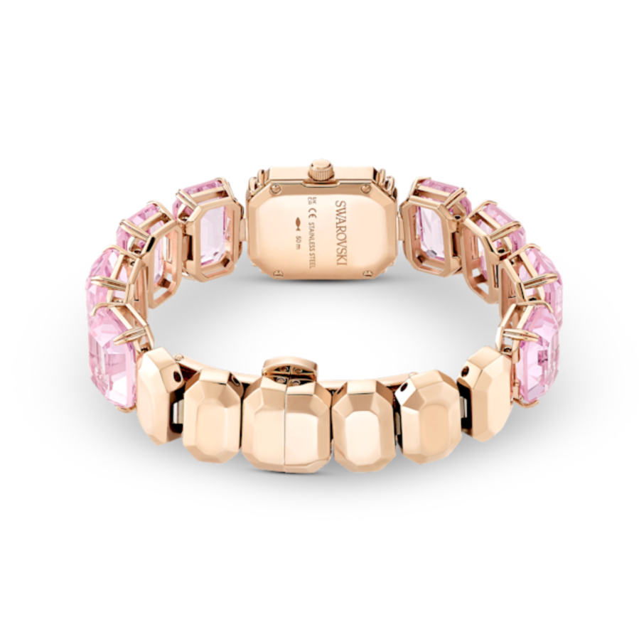 Resim Saat, Sekizgen kesim bileklik, Pembe, Pembe altın rengi yüzey