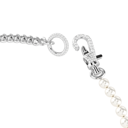 Resim Dextera Kolye, Pavé, Kristal inci, Beyaz, Rodyum kaplama