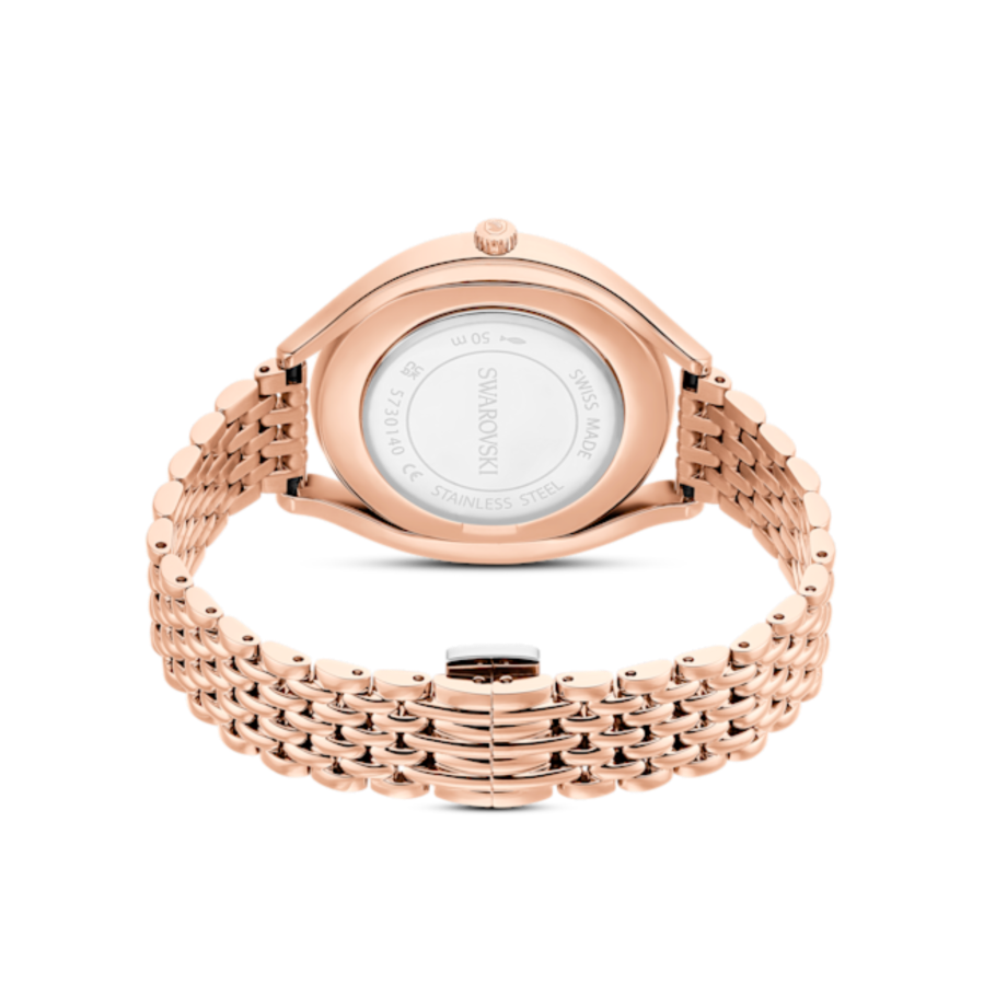 Resim Crystalline aura Saat, İsviçre Üretimi, Metal bileklik, Rose Altın tonu, Pembe altın rengi yüzey