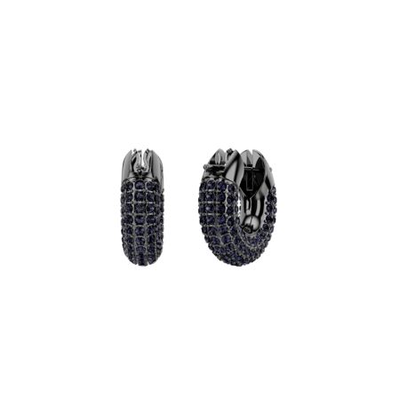 Resim Dextera halka küpeler, Küçük, Siyah, Rutenyum kaplama