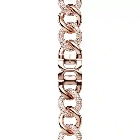 Resim Zincir kordon, Apple Watch® 40 mm ve 41 mm ile uyumlu, Rose Altın tonu, Pembe altın rengi yüzey