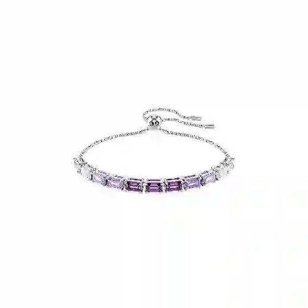 Resim Matrix Tennis bileklik, Baget kesim, Mor, Rodyum kaplama