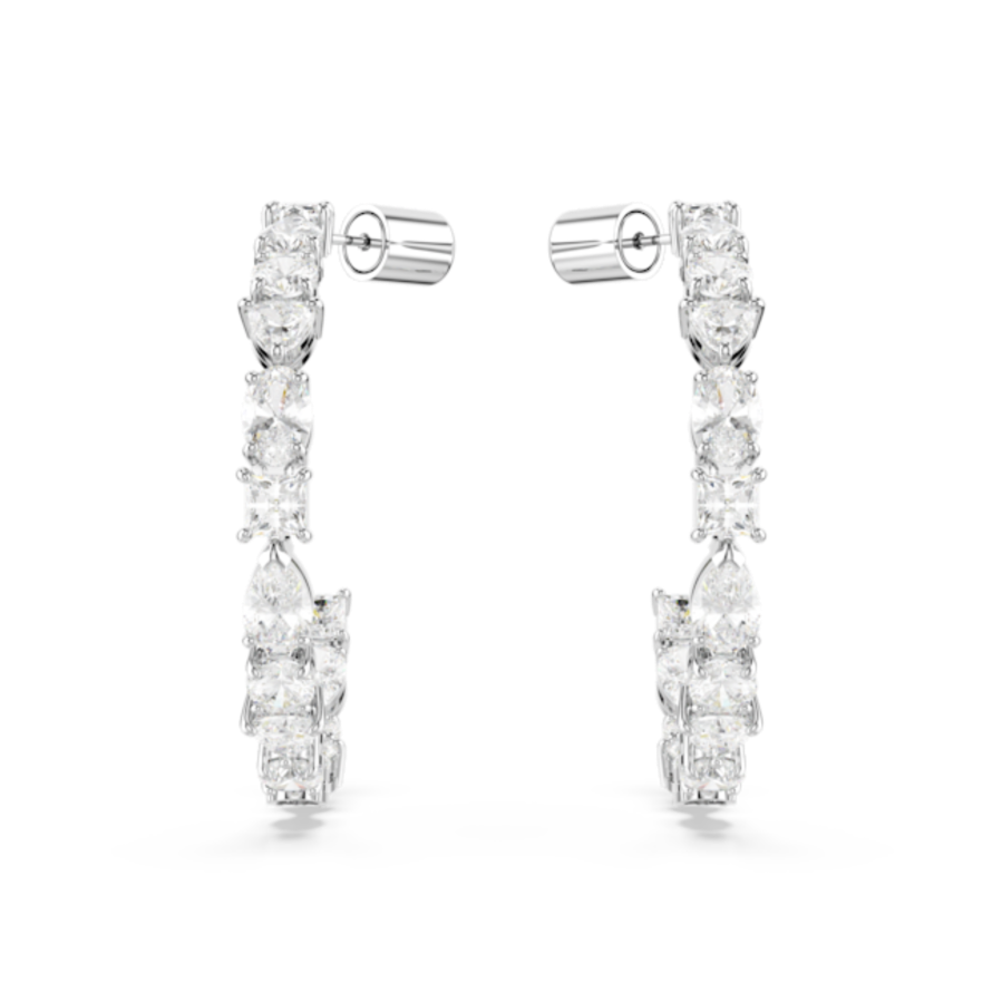 Resim Mesmera halka küpeler, Karışık kesimler, Beyaz, Rodyum kaplama